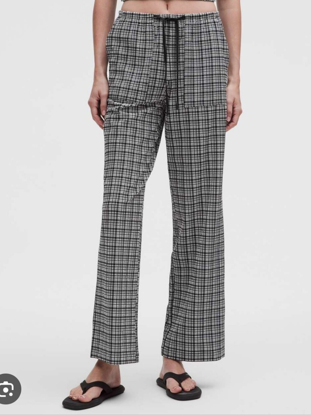 Lululemon Seersucker Check Mid-Rise Pull-On Pant